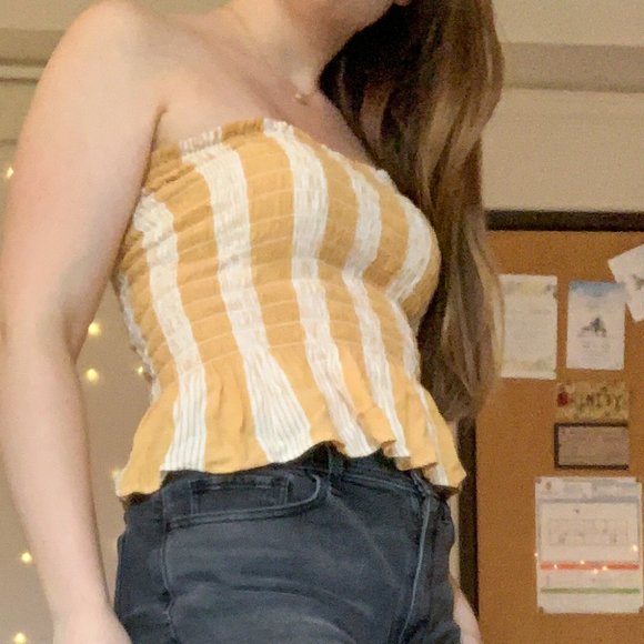 American Eagle Outfitters Yellow Tube Top - Picture 2 of 4